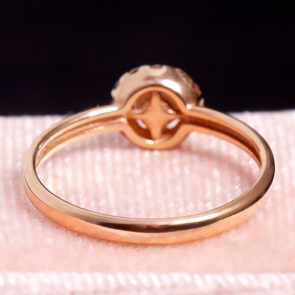 Gold-Plated 925 Sterling Silver Pearl Ring • CZ Accents • Size 6 Dainty Ring - Picture 5 of 6